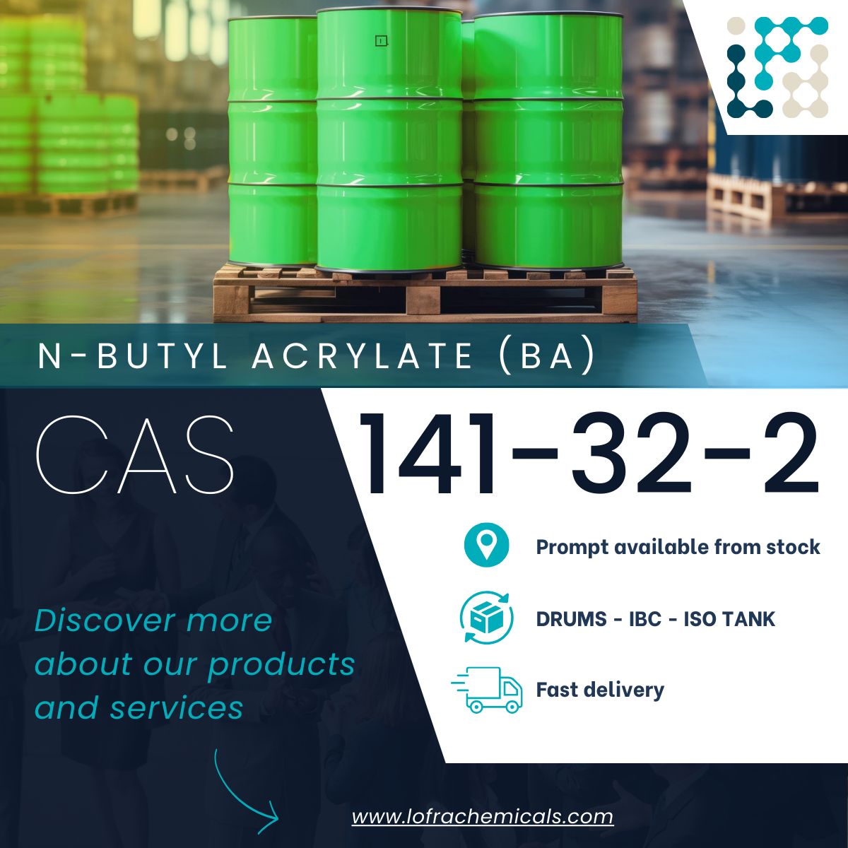 Featured image for “n-Butyl Acrylate (BA) – Always in stock”